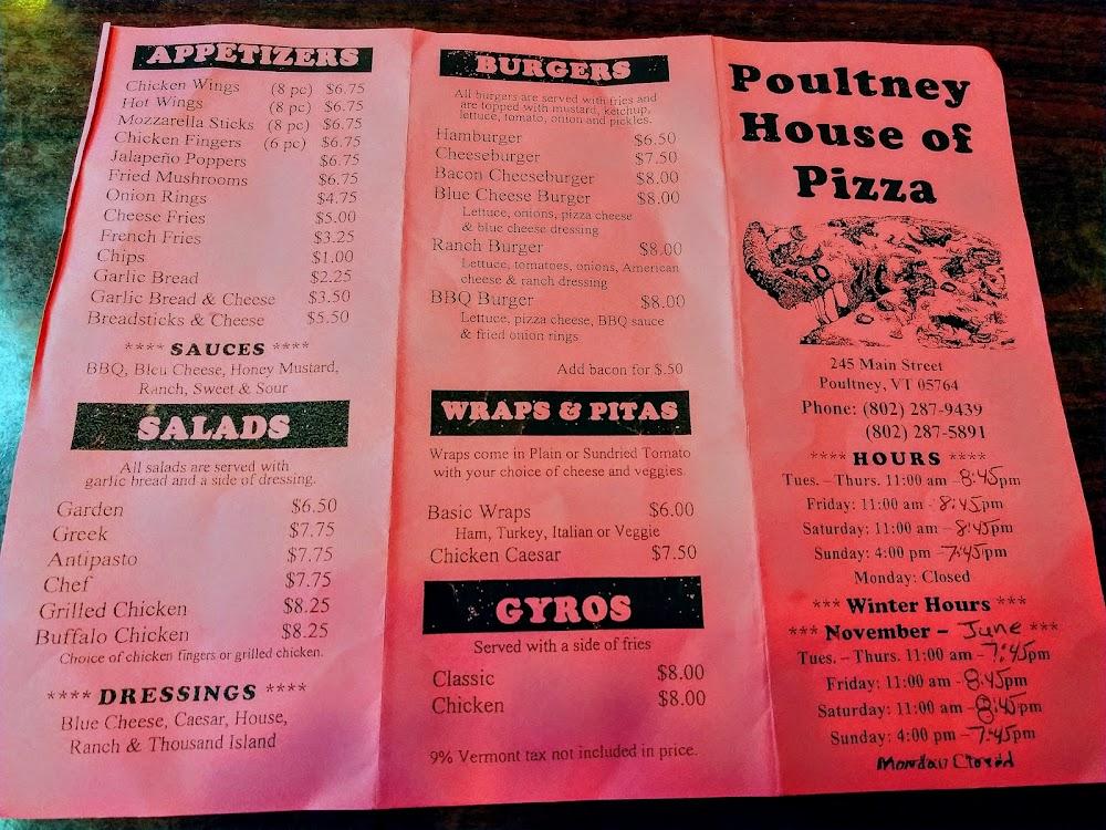 Poultney House of Pizza Chicken Wings